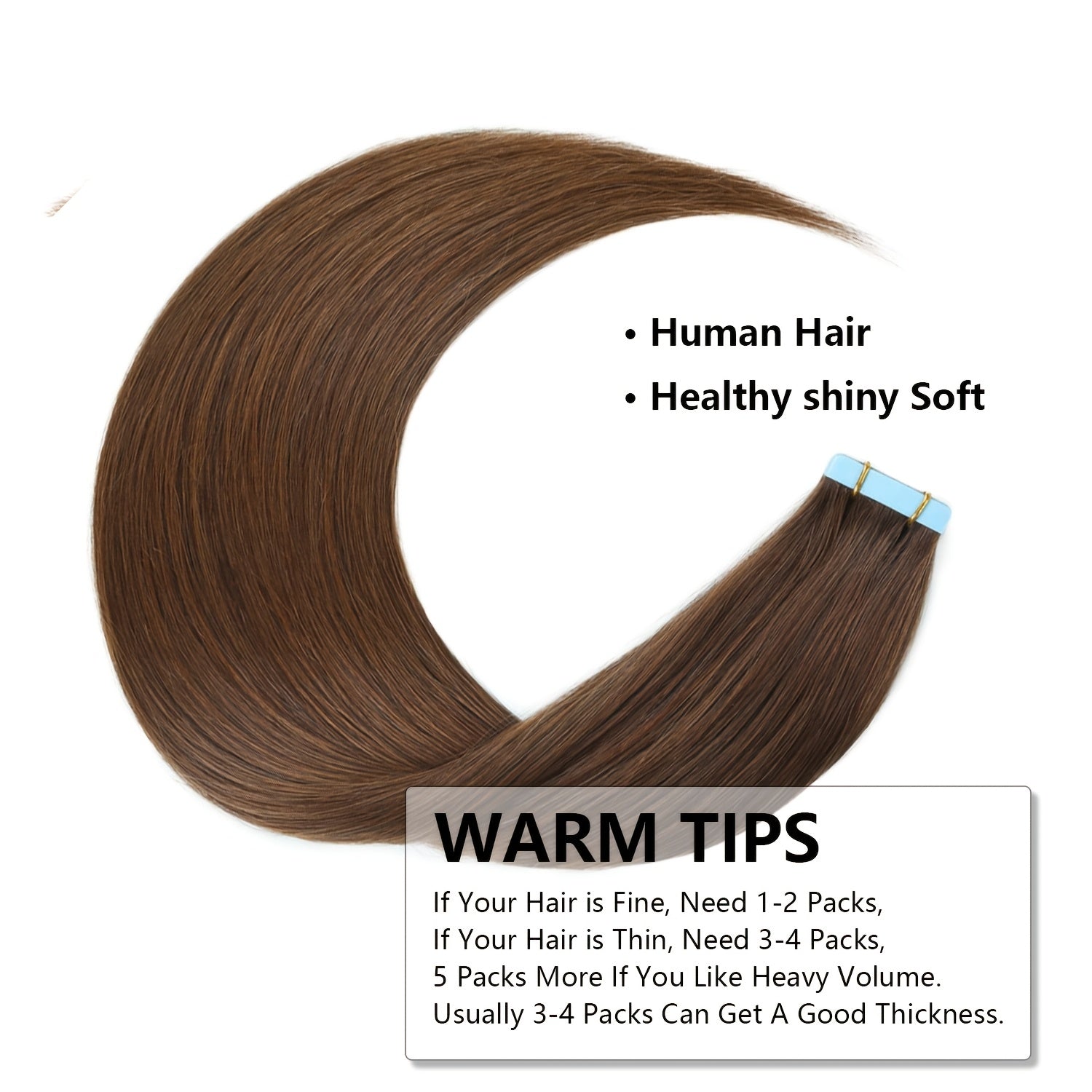 18inch-26inch Tape In Hair Extensions Human Hair 20pcs/Pack Remy Straight Invisible Tape Adhensive Hair Extensions Suitable For All People